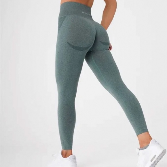 NVGTN Curve Seamless Leggings Heather Green - Picture 1 of 3